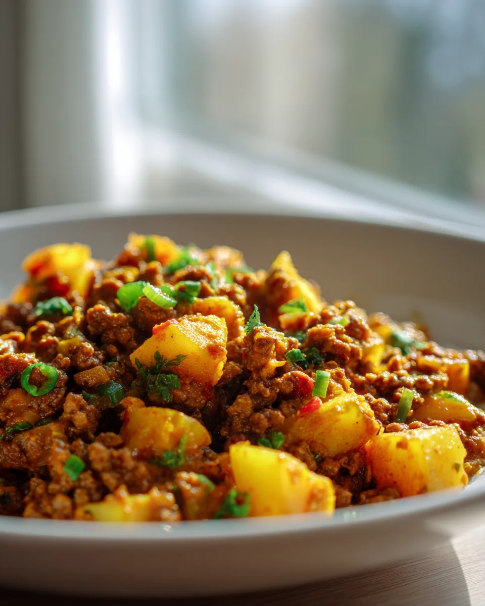 Aloo Keema Recipe: Savory Ground Beef & Potato Curry