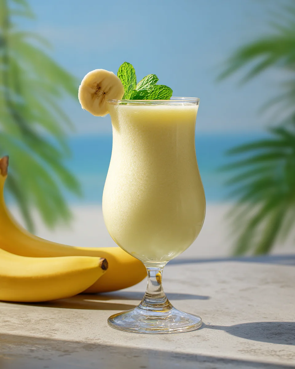 Creamy Frozen Banana Daiquiri Mocktail – Refreshing Treat!