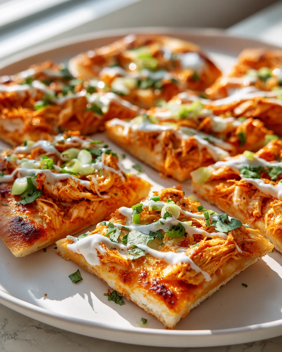 Ultimate Buffalo Chicken Flatbread Squares Recipe – Game Day Ready!