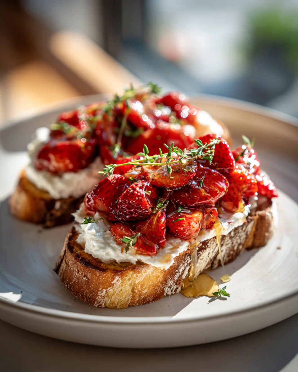 Best Roasted Strawberry Whipped Ricotta Toast You'll Love