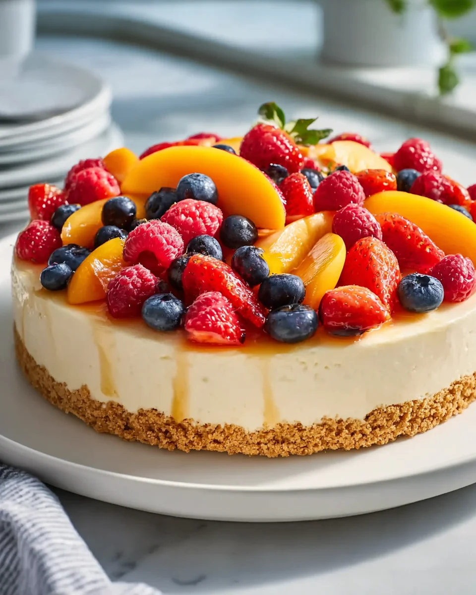Delicious Summer Berry and Peach Cheesecake Recipe to Try!