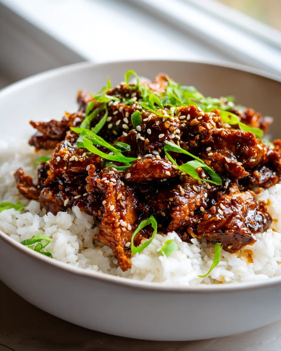 Best Sticky Korean BBQ Chicken Bowls with Jasmine Rice