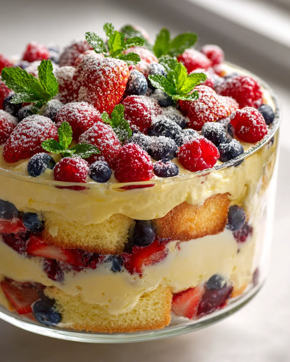 Best Non-Alcoholic Lemon Berry Trifle with Pound Cake Layers