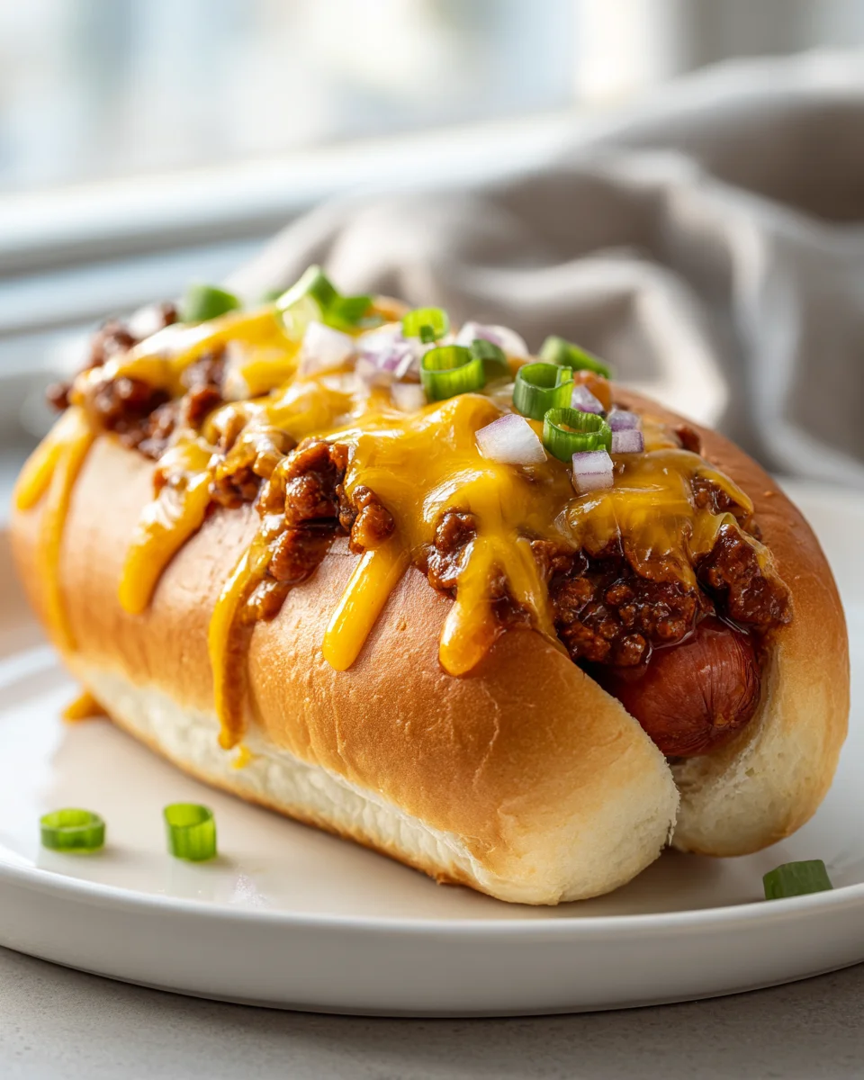 Homemade Beef Chili Cheese Hot Dog Buns: Classic Comfort Food