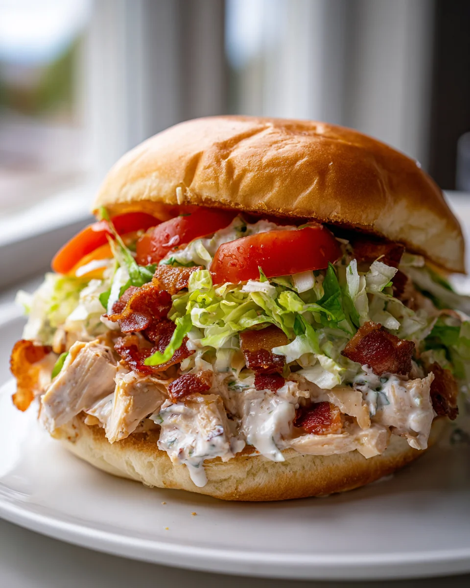 Amazing Chopped Chicken Beef Bacon Ranch Sandwich Recipe