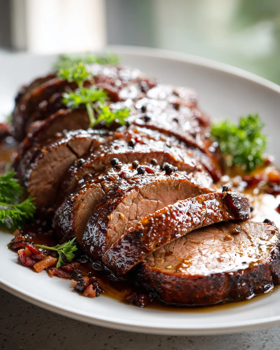 Slow Cooker Beef Bacon Brown Sugar Tenderloin Recipe Delish