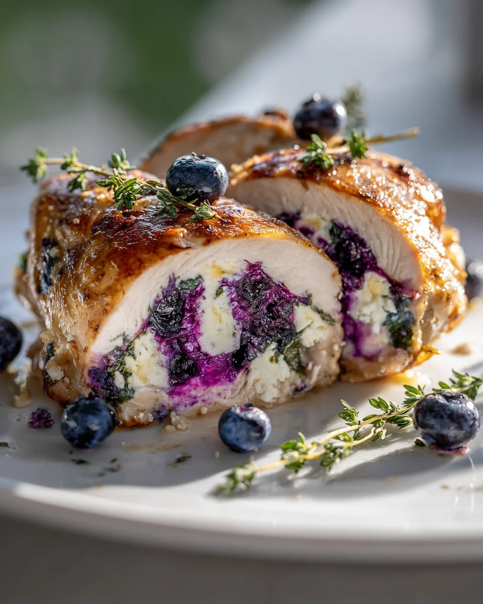 Blueberry Goat Cheese Stuffed Chicken - A Flavorful Delight
