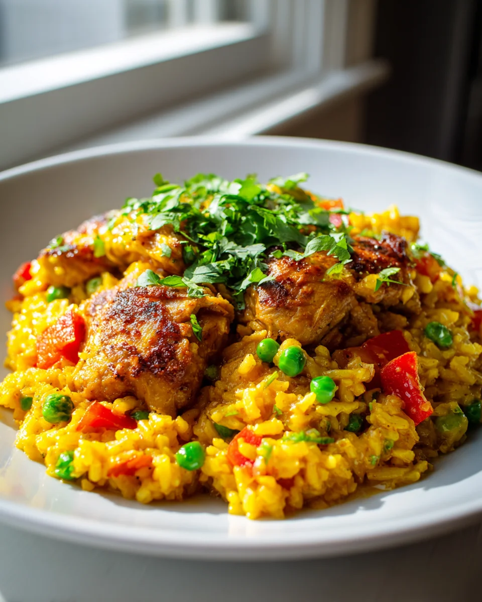 Tropical Chicken & Sunshine Yellow Rice Skillet