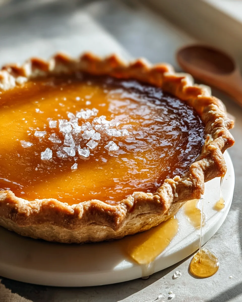 Salted Whiskey Extract Honey Pie - Irresistible Sweet Treat