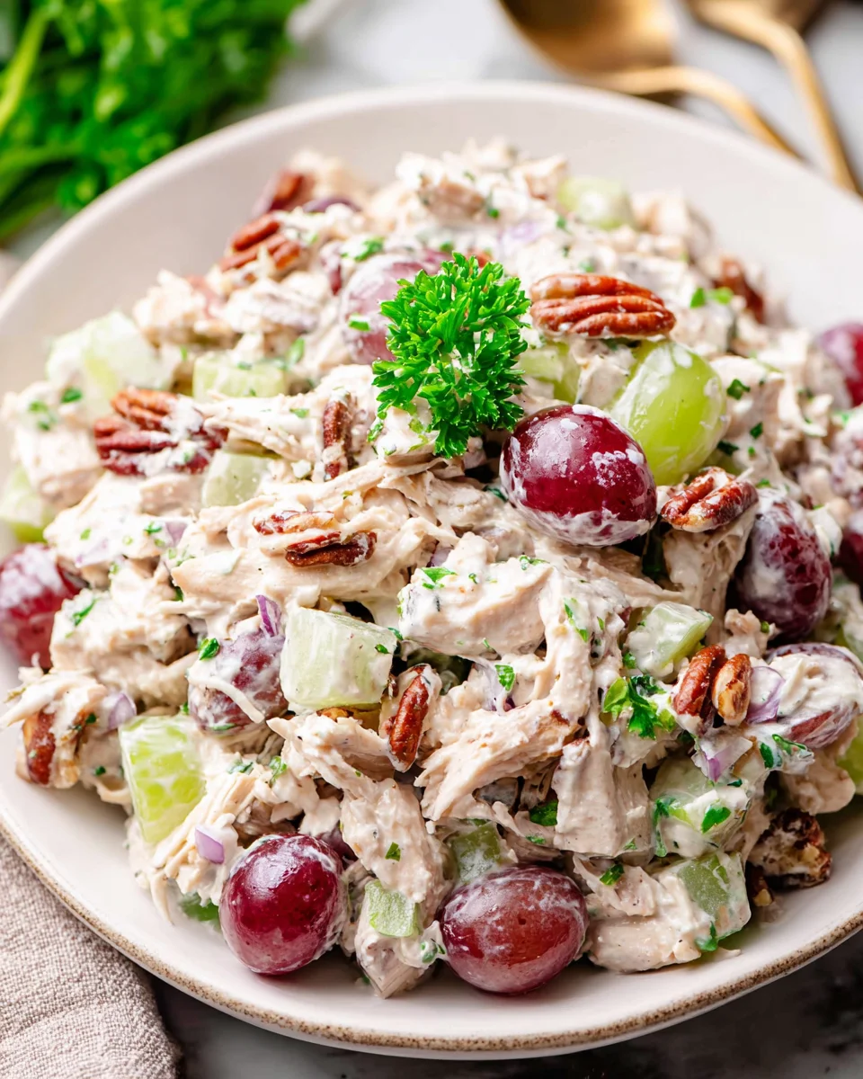 Delicious Chicken Salad with Grapes, Pecans, and Celery Recipe