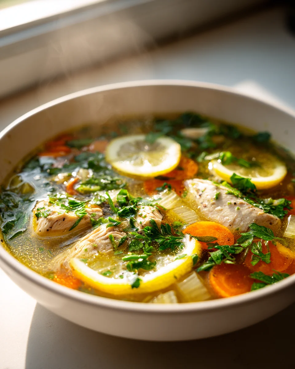 Lemon-Garlic Bliss: Ultimate Chicken Soup