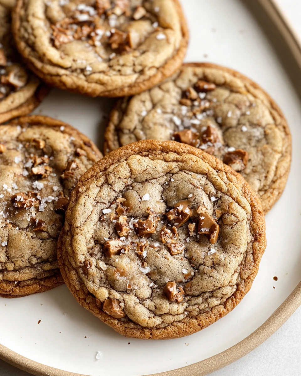 Brown Butter Coffee Toffee Cookies