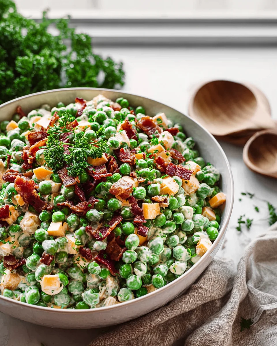 Delicious Pea Salad Recipe with Fresh Ingredients and Flavor
