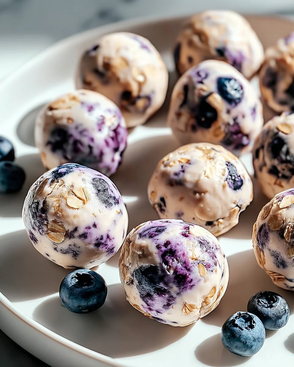 Blueberry Cheesecake Protein Bites