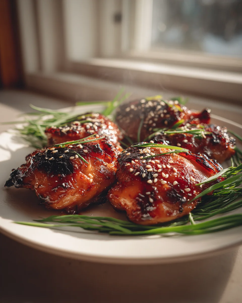 Sesame-Glazed Grilled Char Siu Chicken