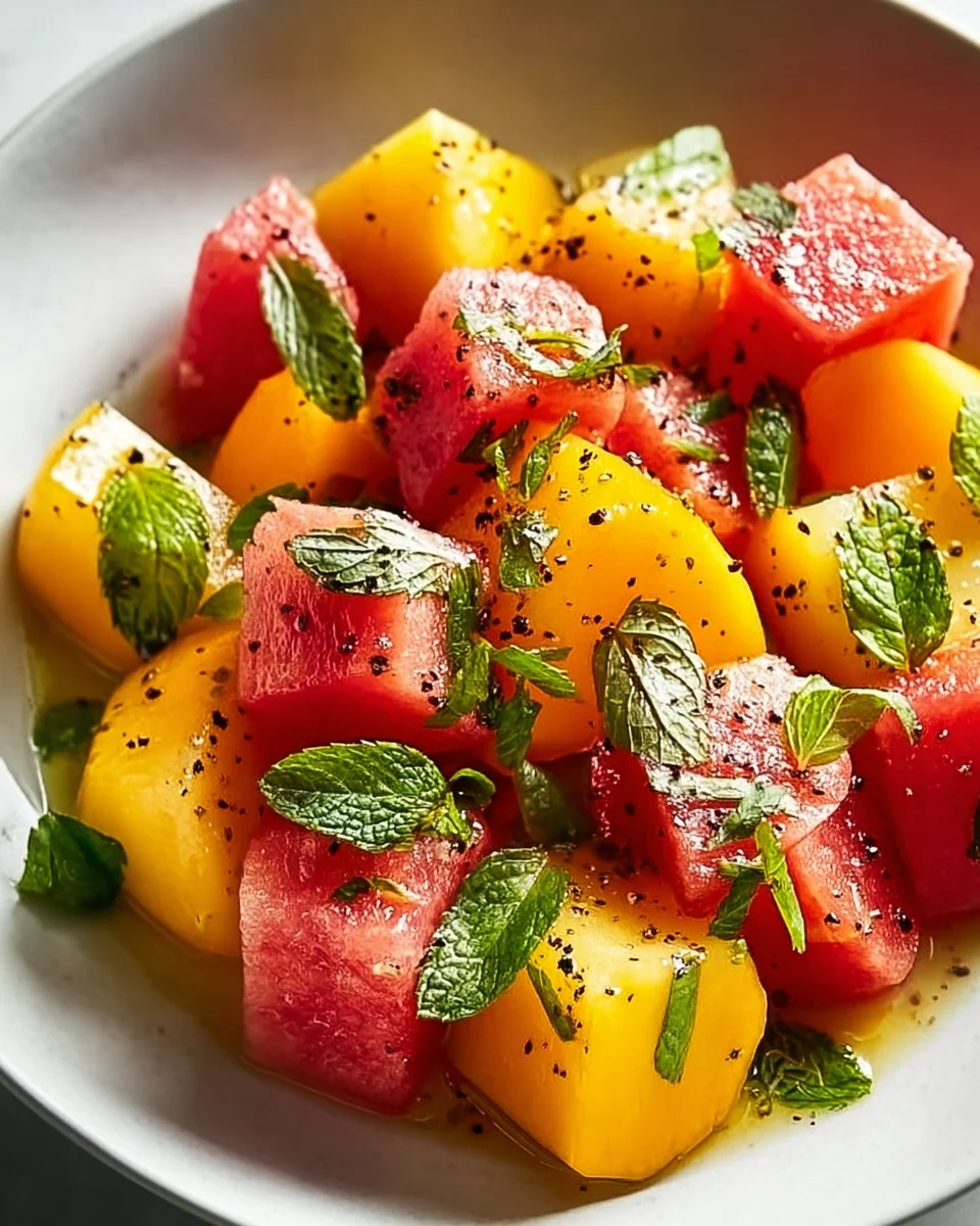 Refreshing Peach Watermelon Salad Recipe for Summer Days