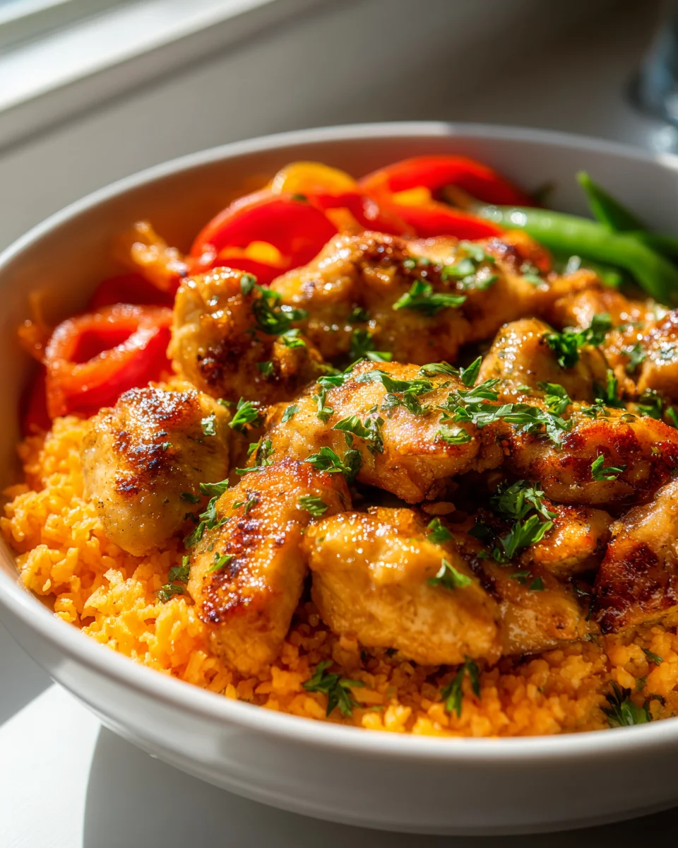 Lemon Garlic Chicken Sweet Potato Rice Bowl Recipe Delight
