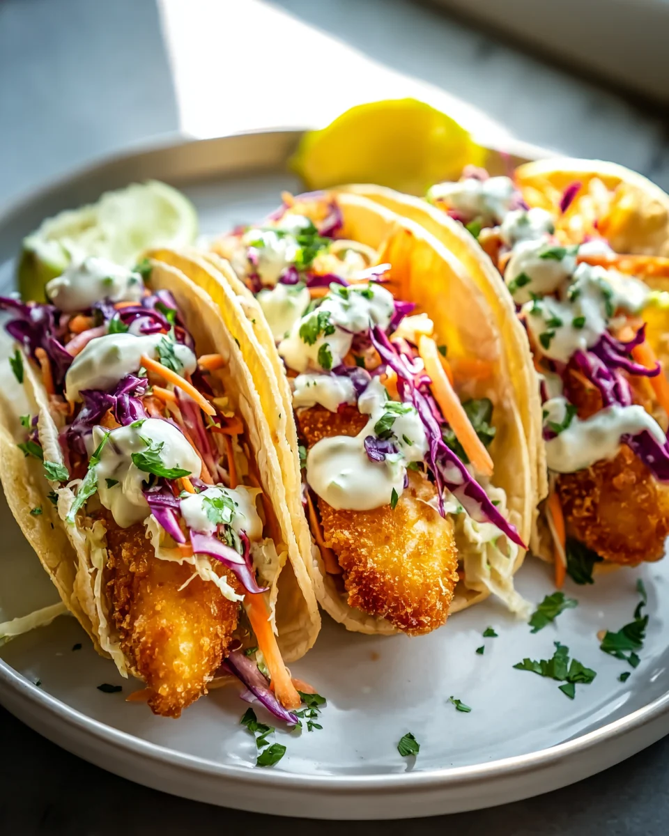 Crispy Baja Style Non-Alcoholic Beer Battered Fish Tacos