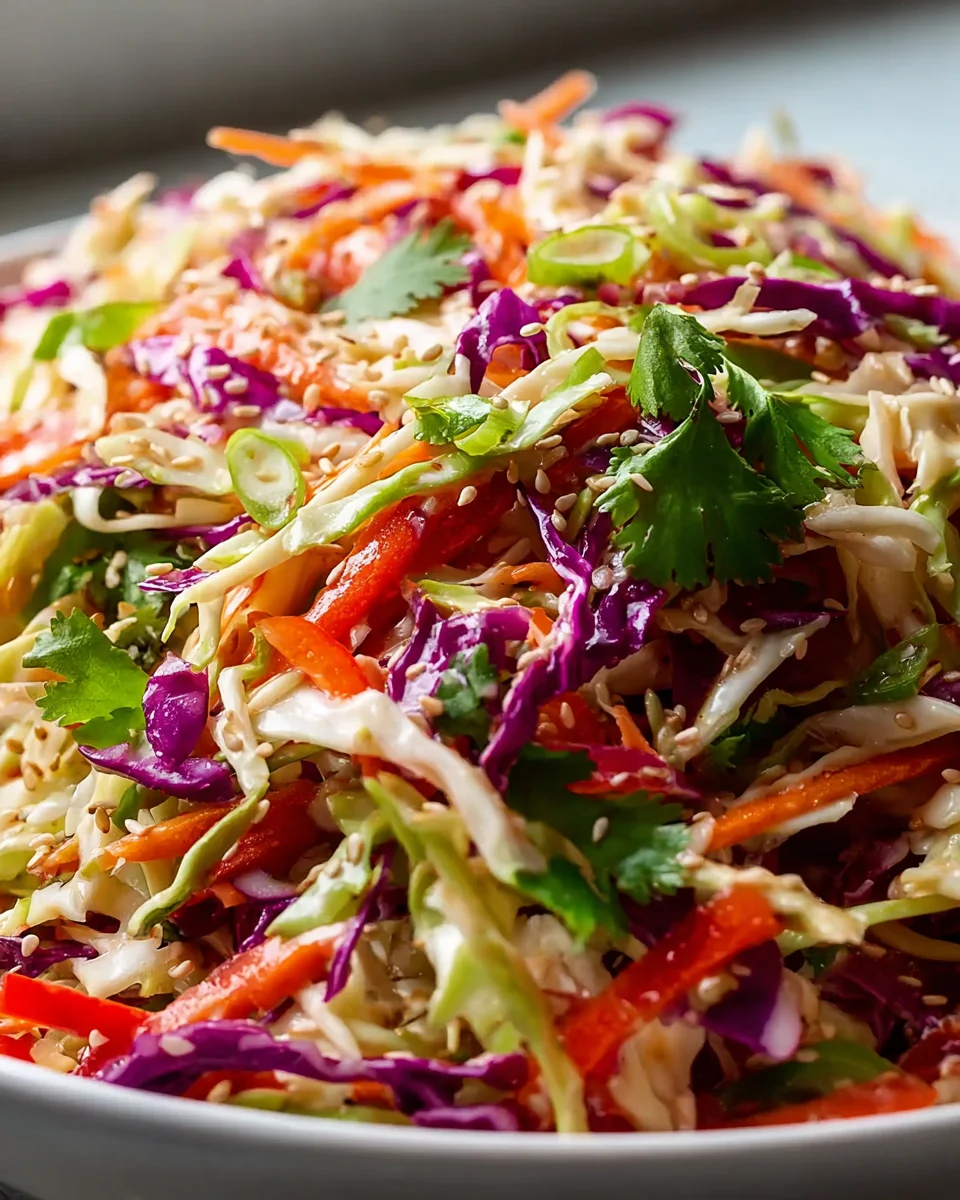 Crisp Asian Slaw with Dreamy Sesame Dressing