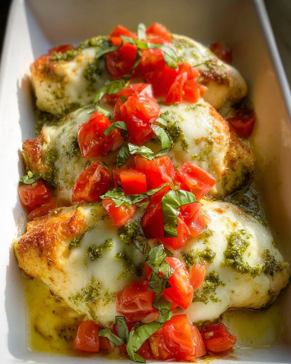 Cream Cheese Pesto Baked Chicken Breasts for a Flavor Boost
