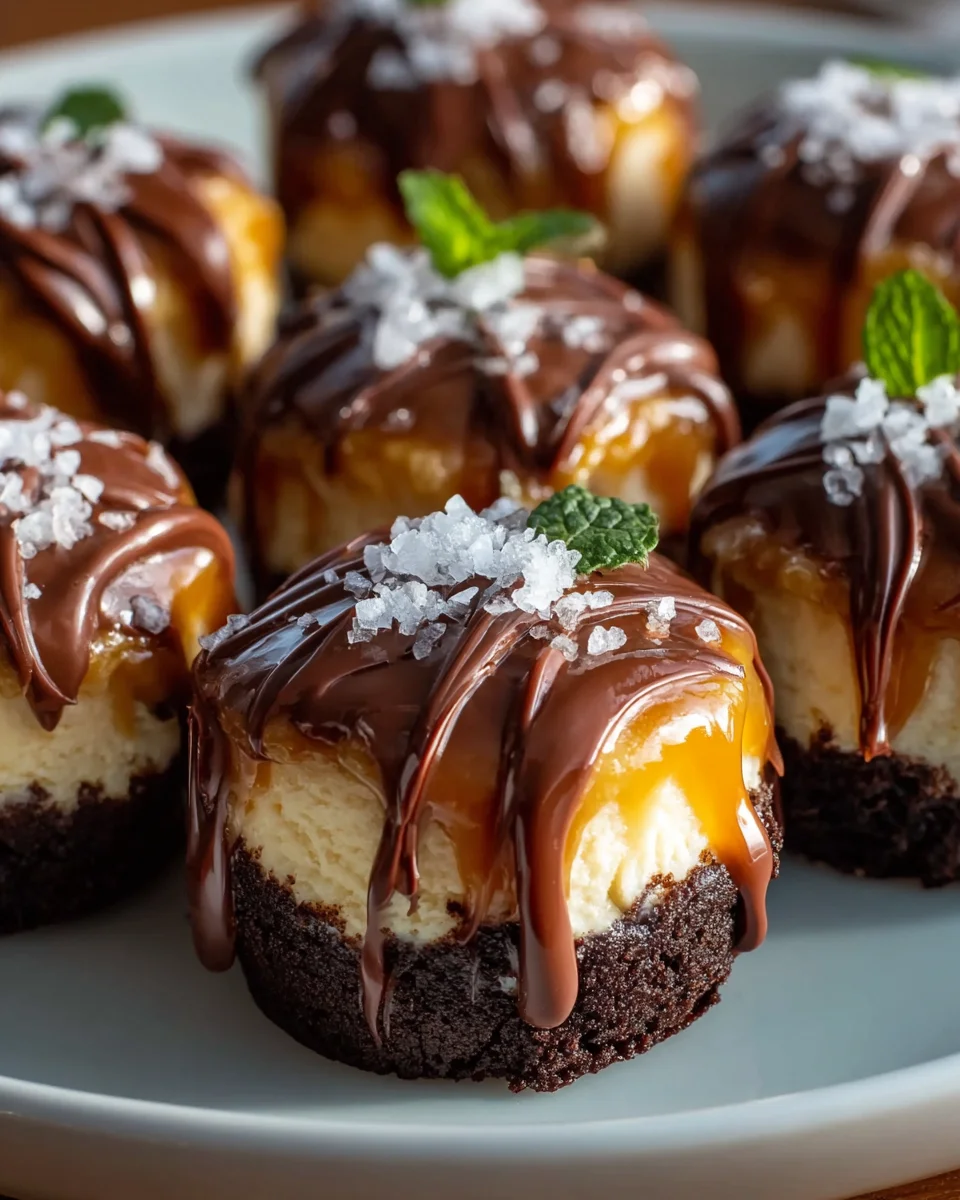 Decadent Chocolate Caramel Cheesecake Bites Recipe Delight