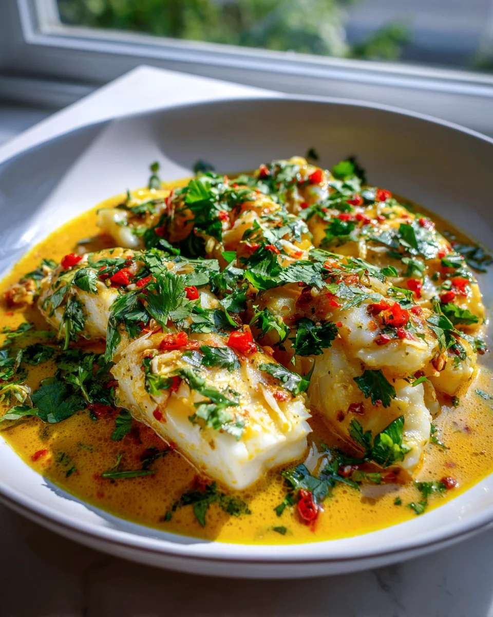 One Pan Coconut Curry Cod with Lemon Garlic Butter Recipe