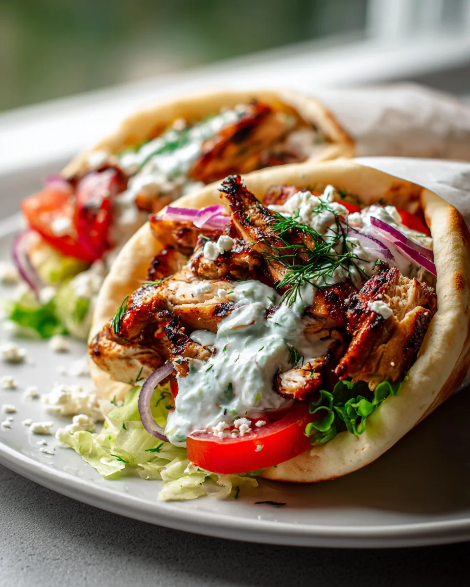 Greek Chicken Gyros