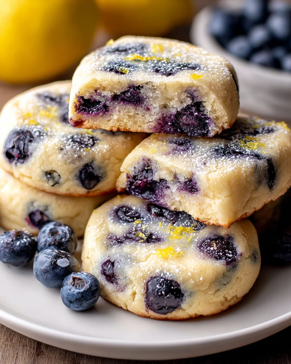 Lemon Blueberry Bliss Cheesecake Cookies