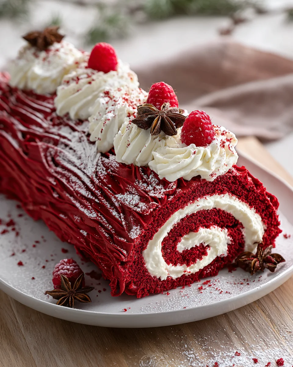 Delicious Red Velvet Yule Log Recipe for the Holidays