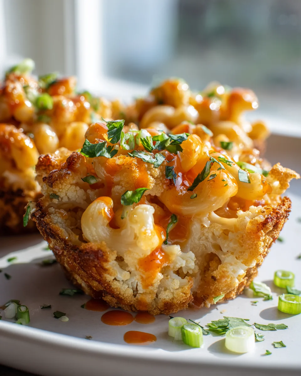 Buffalo Cauliflower Mac & Cheese Cups: A Spicy Twist!