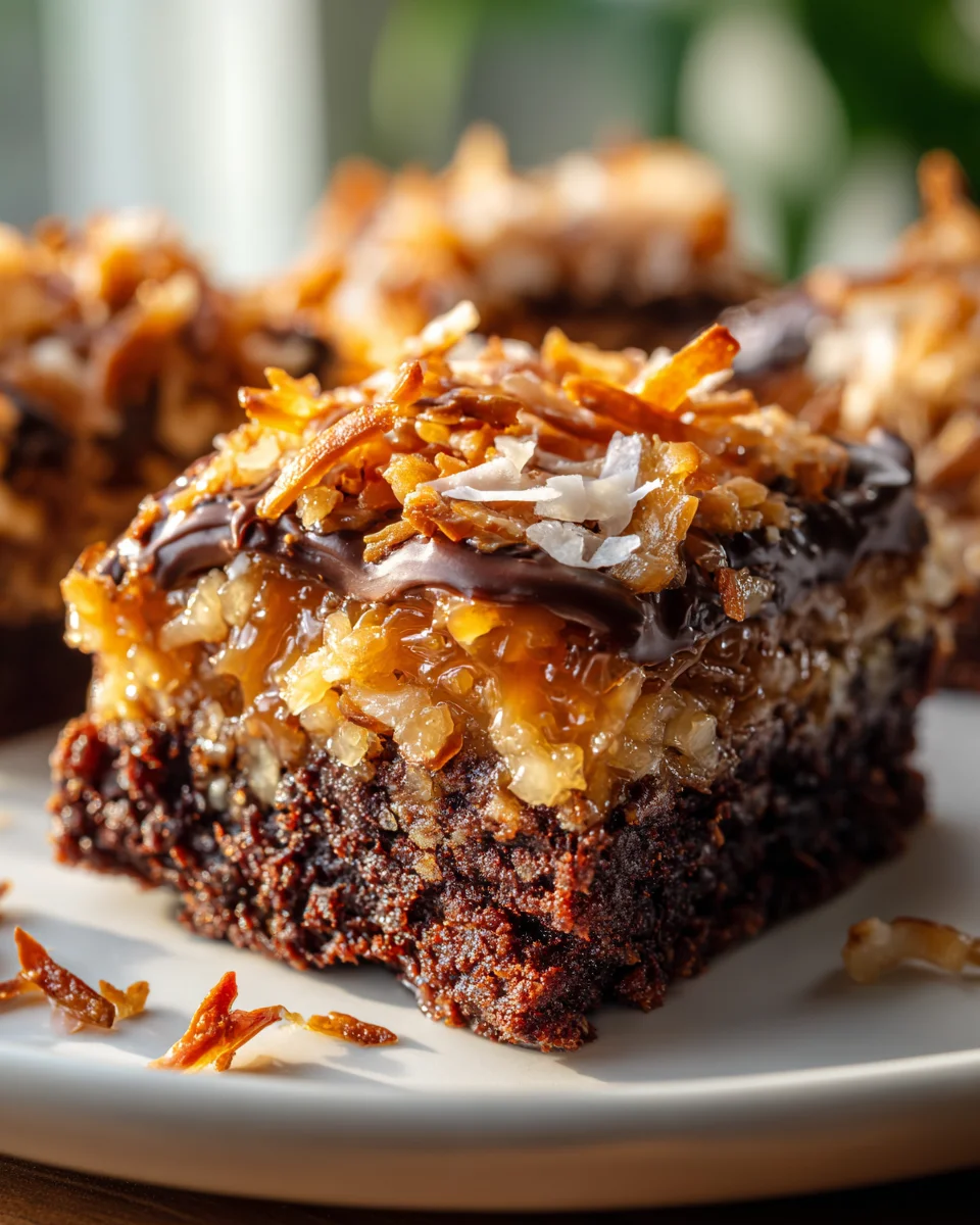 Decadent Samoa Brownies Recipe: Coconut, Caramel, and Chocolate