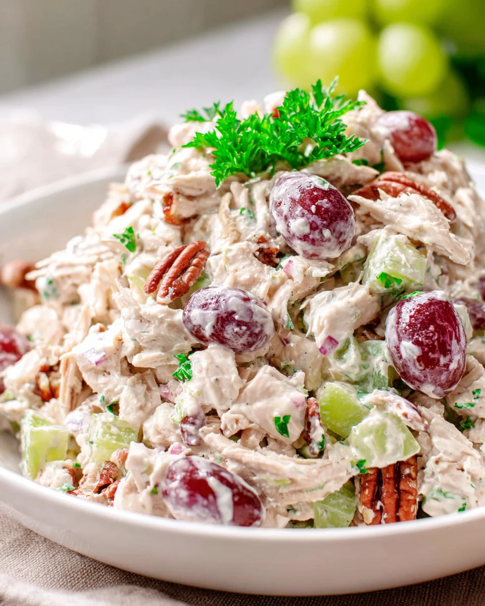 Delicious Chicken Salad with Grapes, Pecans, and Celery Recipe