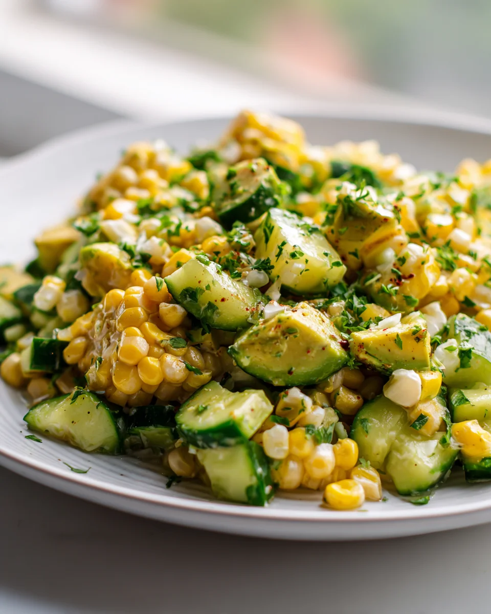 Zesty Corn, Avocado, and Cucumber Delight