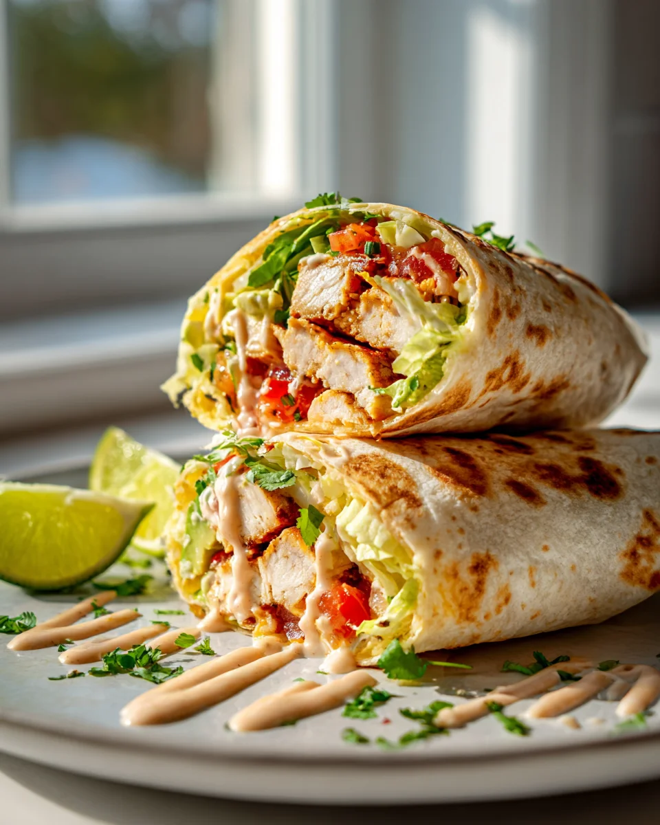 Zesty Southwest Chicken Avocado Wraps